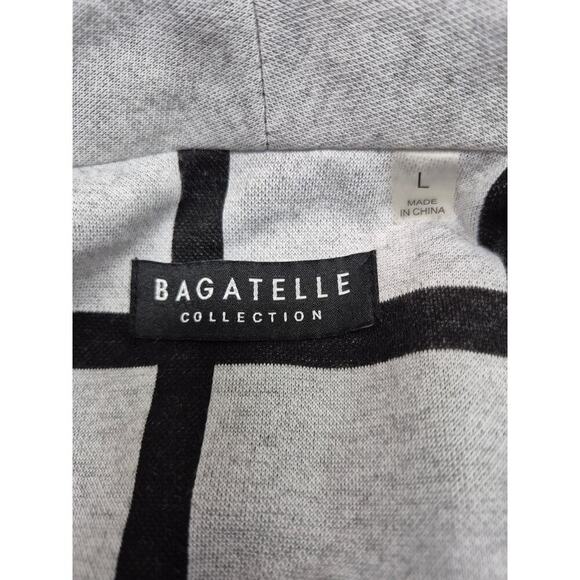 Bagatelle Collection Open Long Coatigan Gray/Black Windowpane Plaid Sz L - Picture 5 of 7